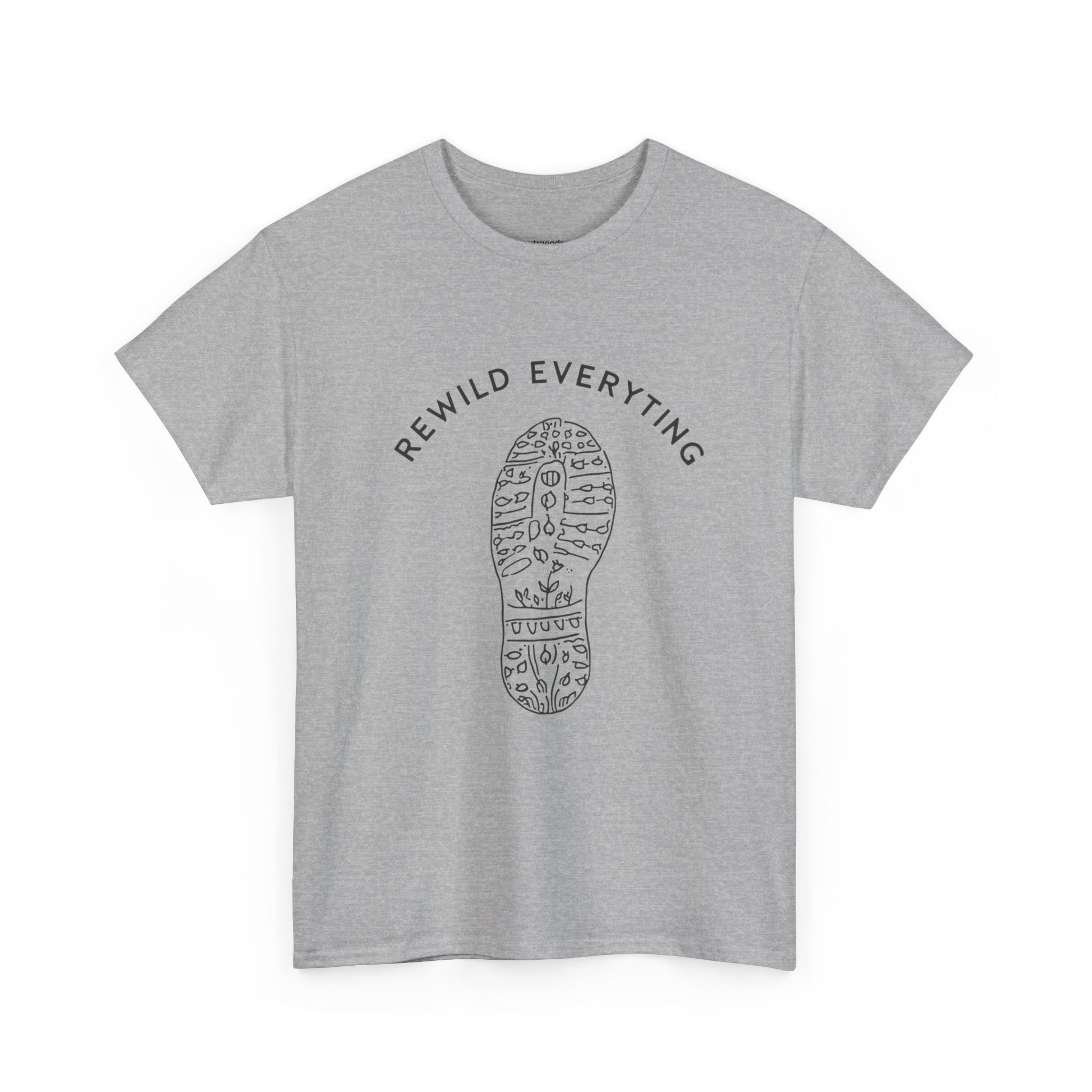 'Rewild Everything' Bootprint Graphic Tee