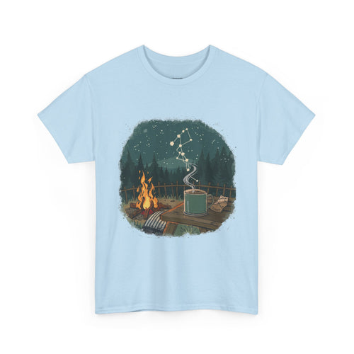 Cabin Fire, Coffee & Constellation Graphic Tee