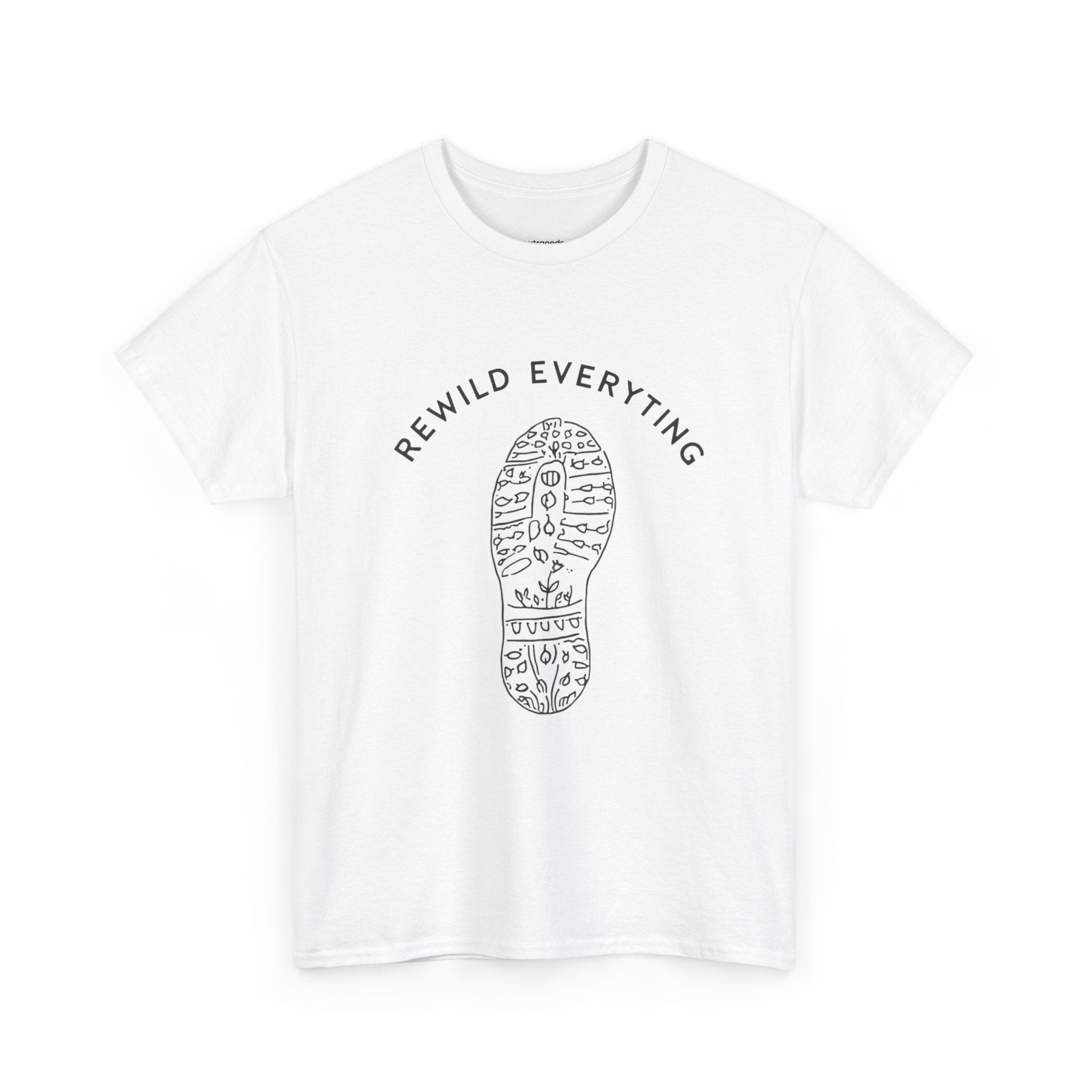'Rewild Everything' Bootprint Graphic Tee