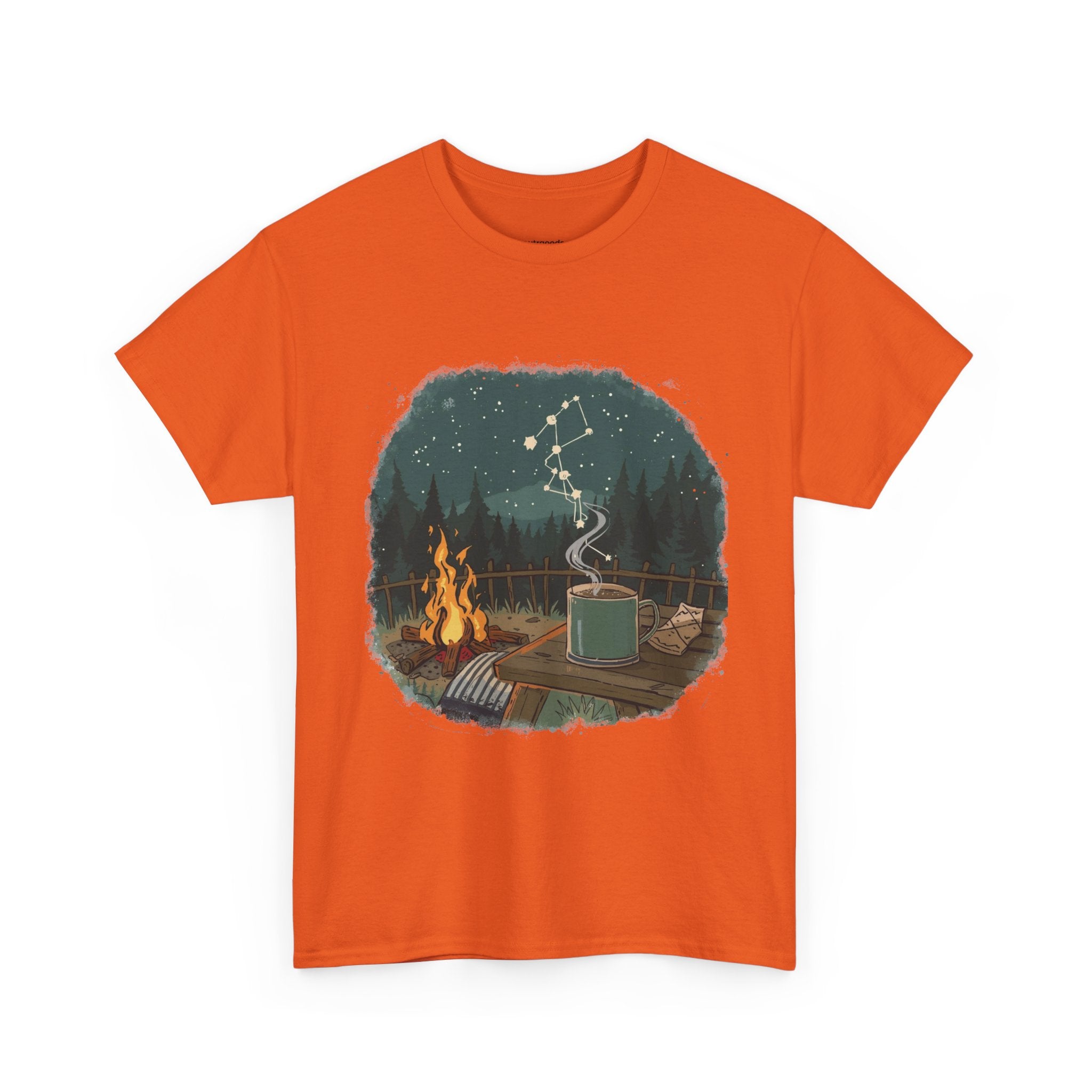 Cabin Fire, Coffee & Constellation Graphic Tee