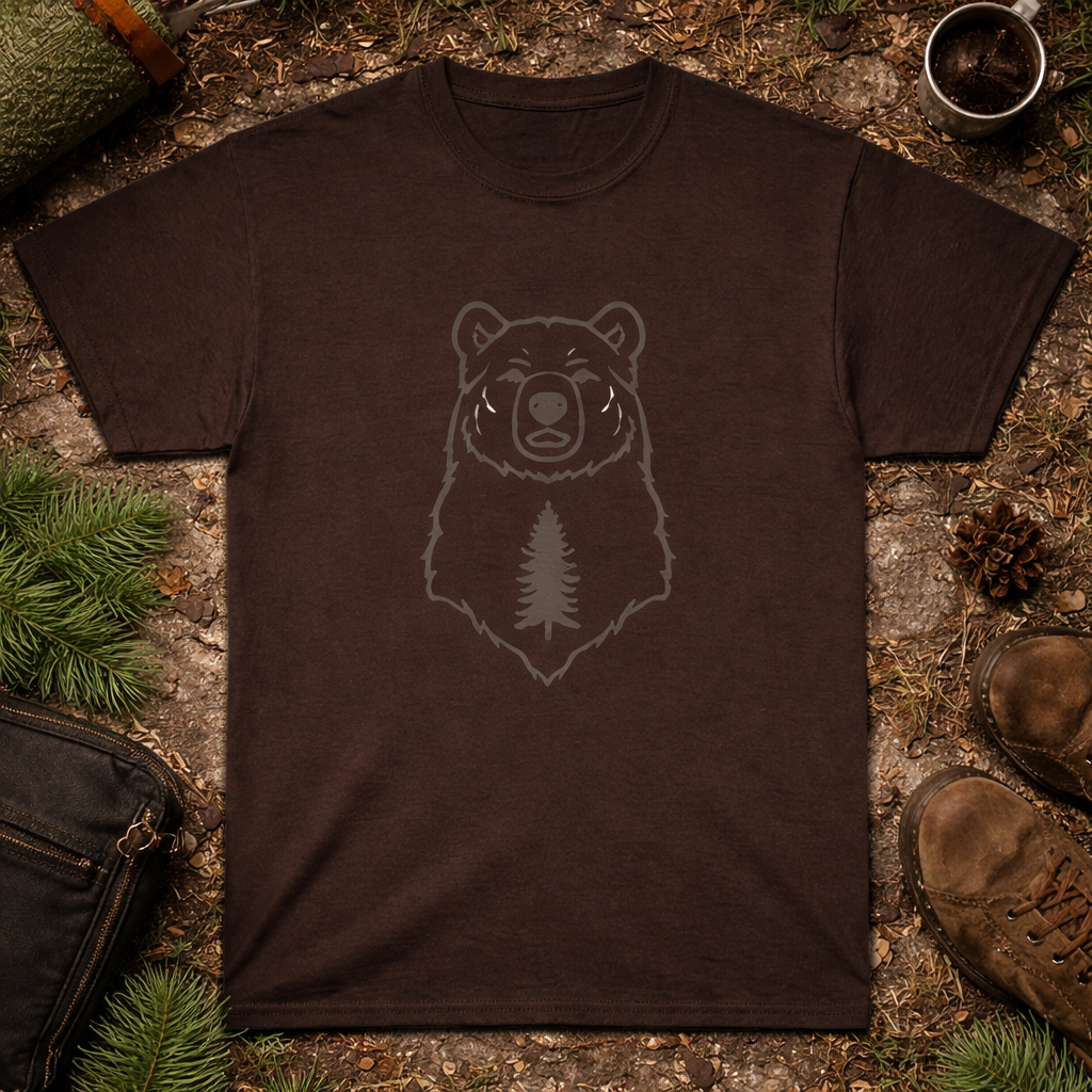 Bear & Pine Tree Graphic Tee