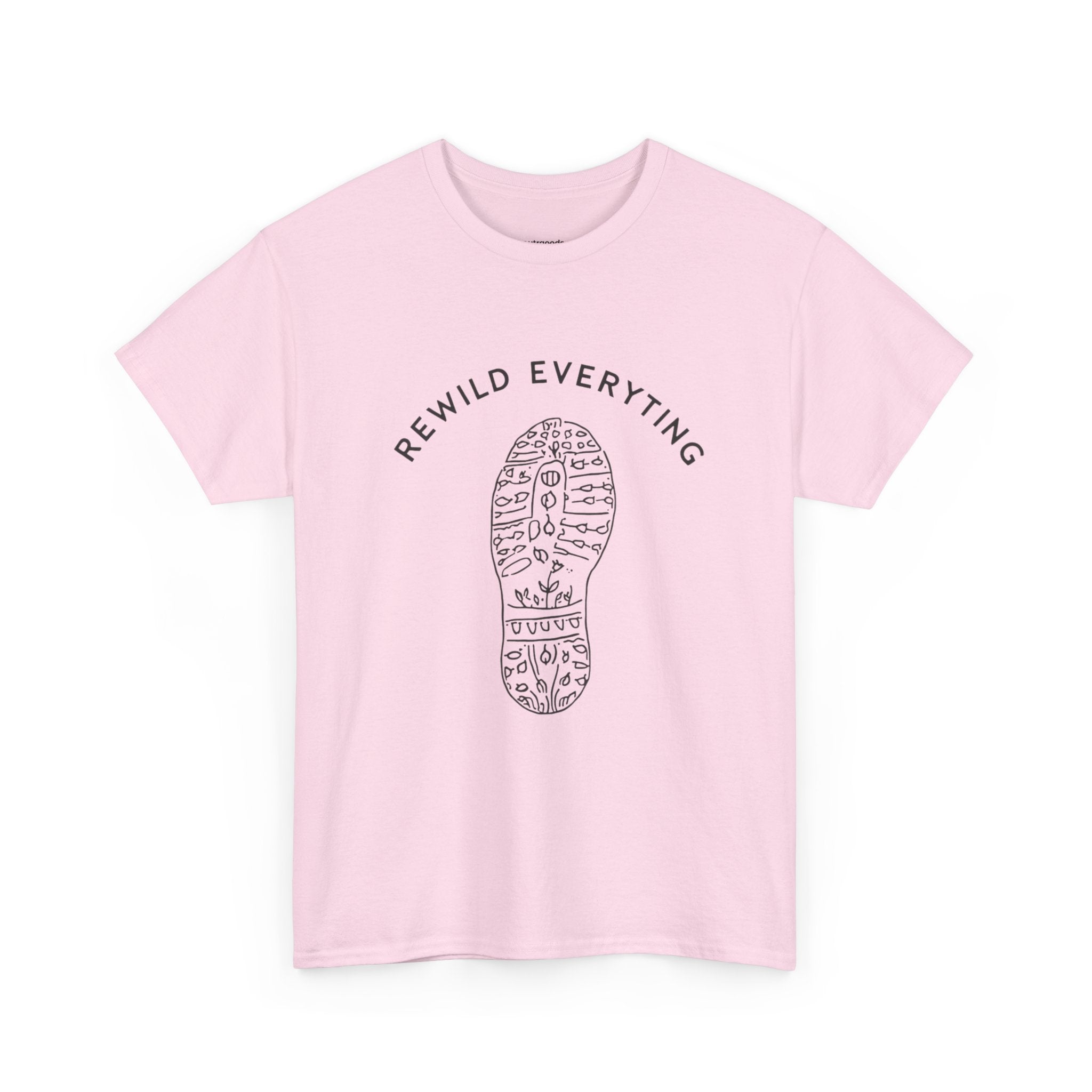 'Rewild Everything' Bootprint Graphic Tee