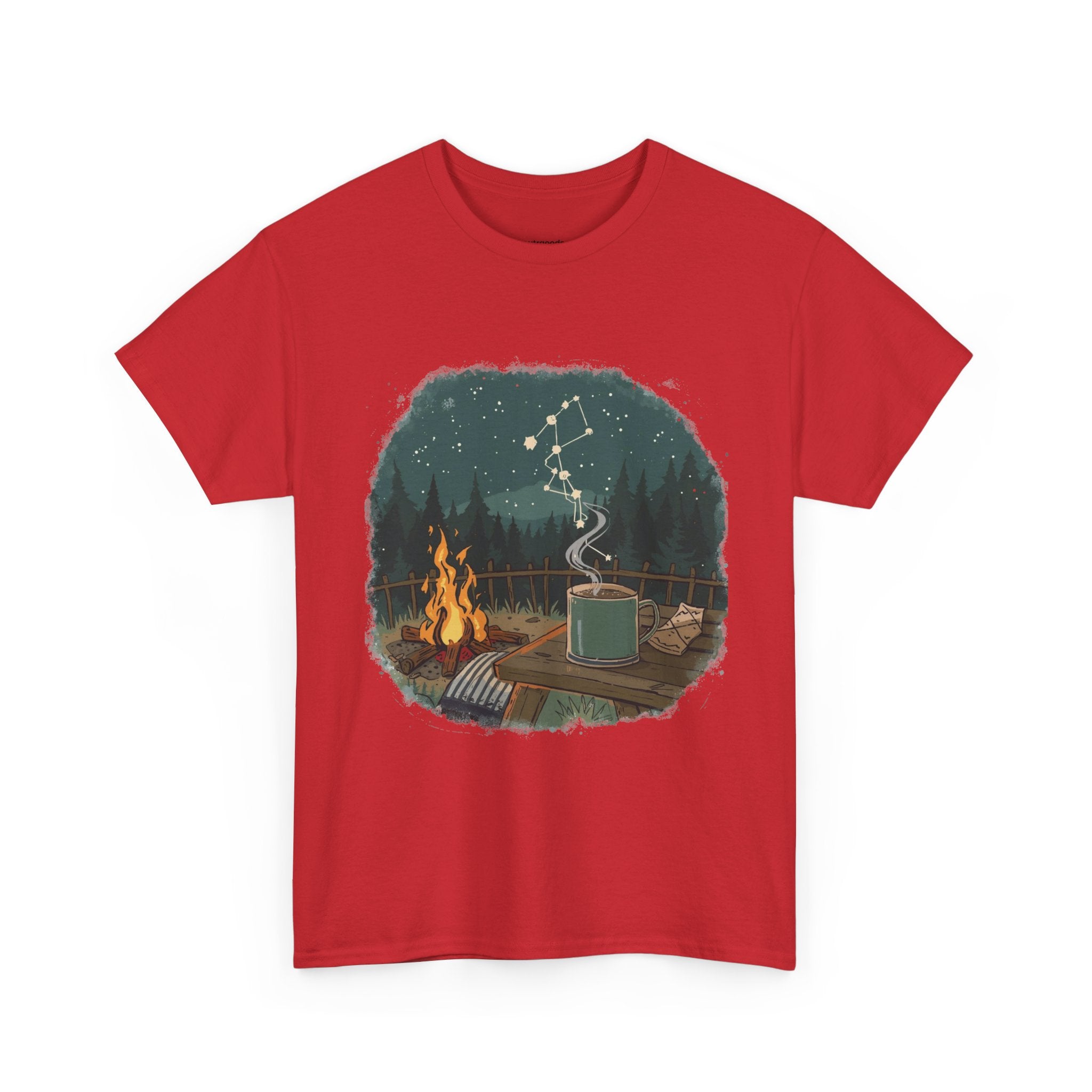 Cabin Fire, Coffee & Constellation Graphic Tee