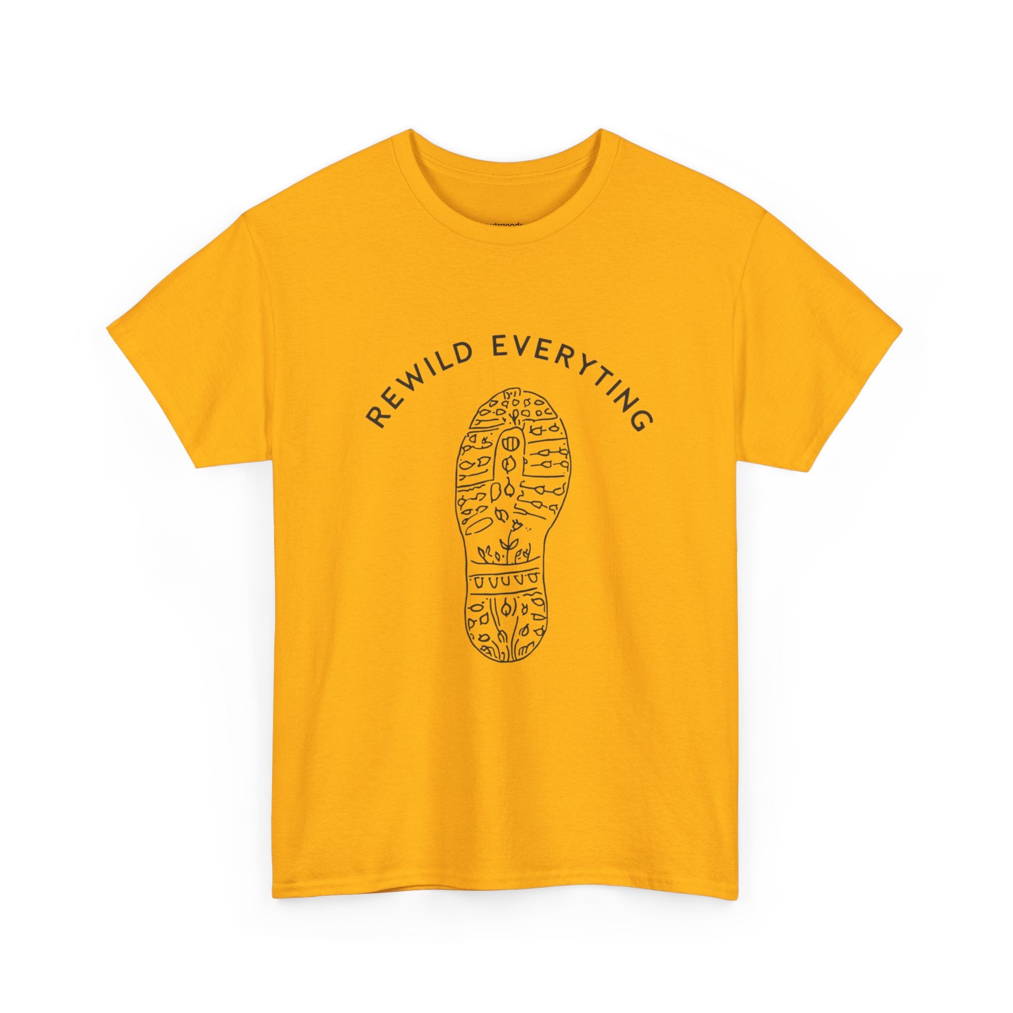 'Rewild Everything' Bootprint Graphic Tee