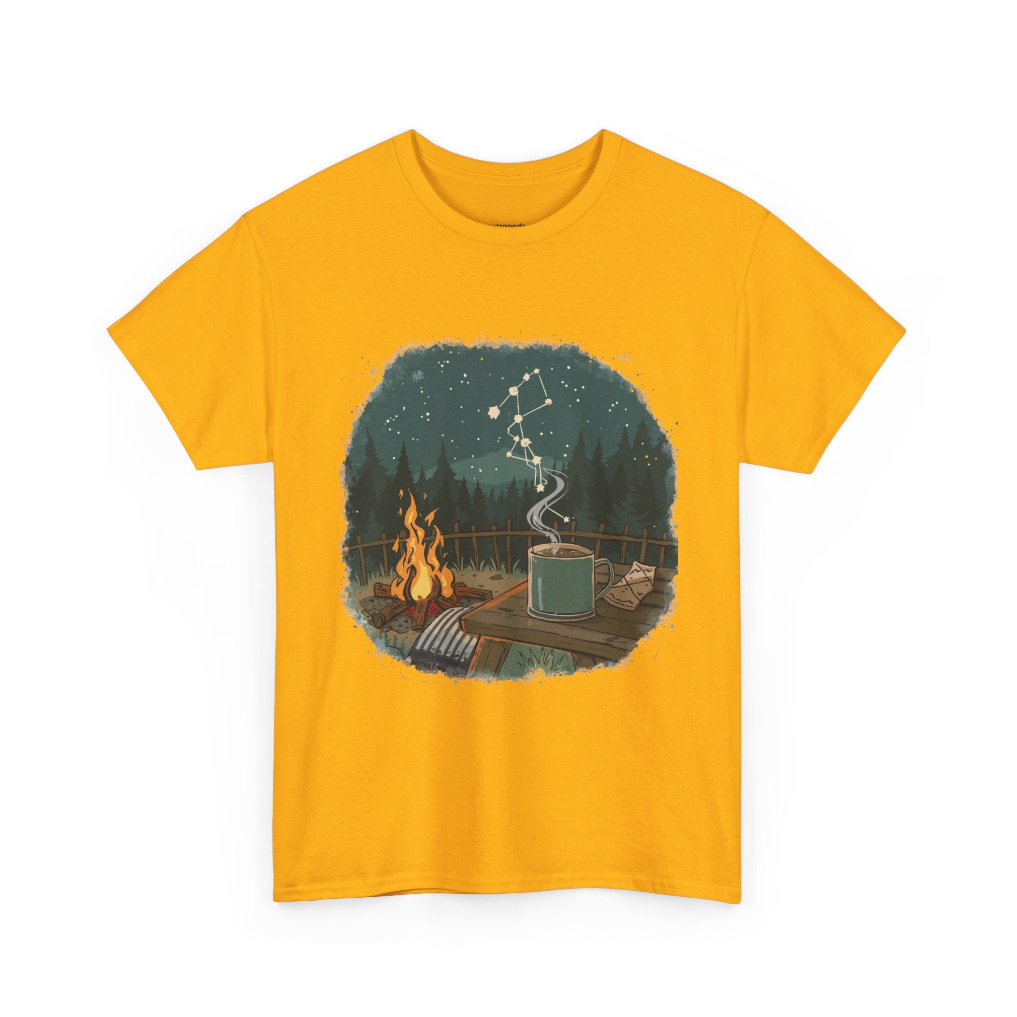 Cabin Fire, Coffee & Constellation Graphic Tee