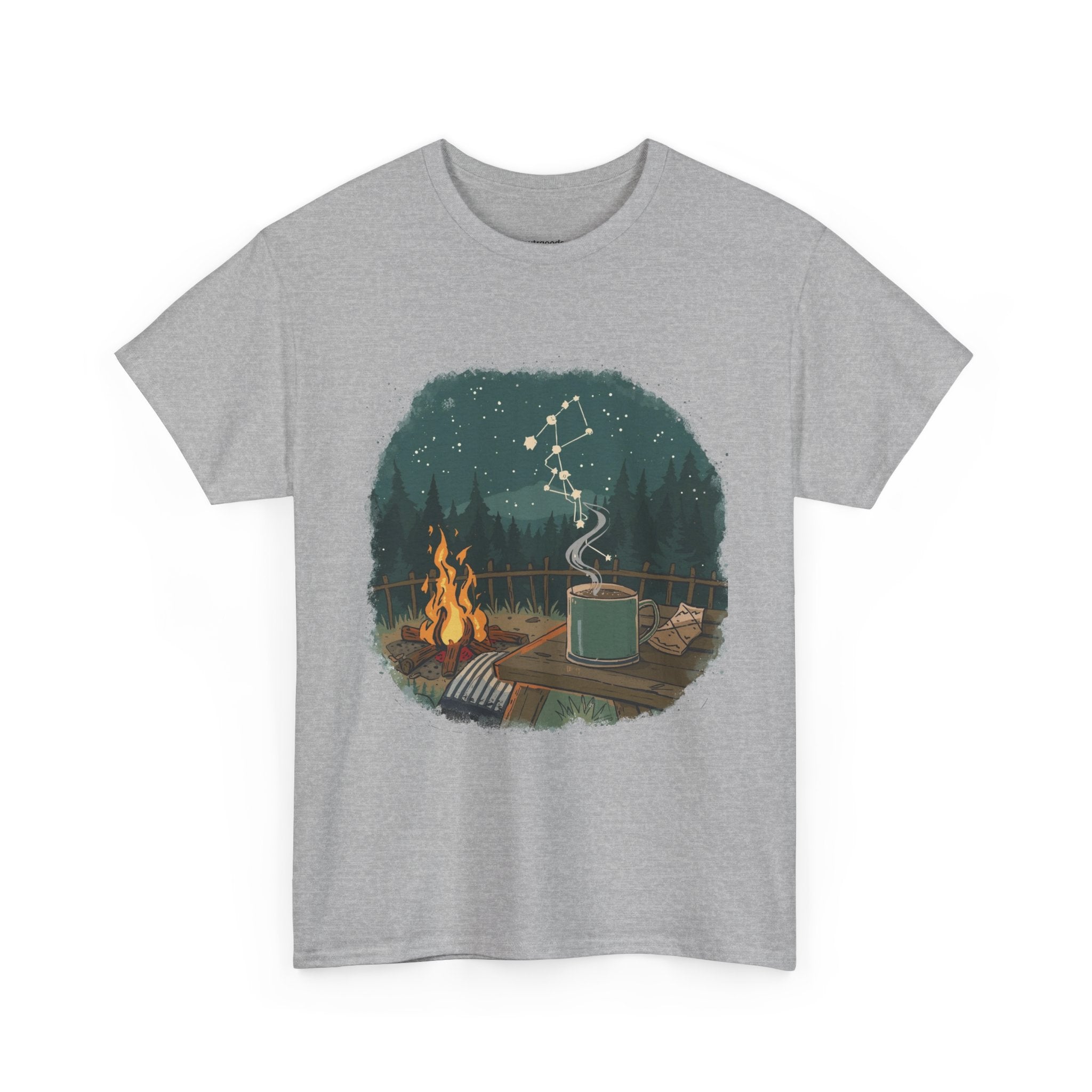 Cabin Fire, Coffee & Constellation Graphic Tee