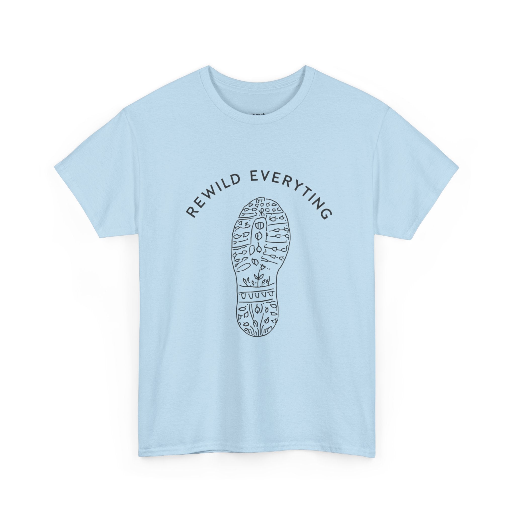 'Rewild Everything' Bootprint Graphic Tee