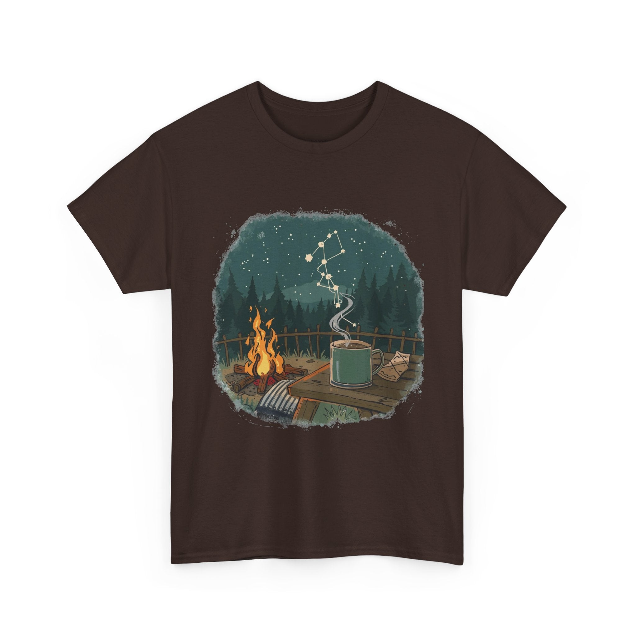 Cabin Fire, Coffee & Constellation Graphic Tee